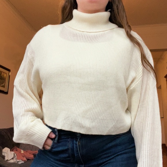 ribbed knit turtleneck sweater - Picture 3 of 6